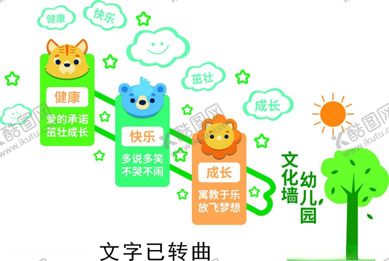 编号：21453506291528258936【酷图网】源文件下载-儿童成长阶梯文化墙