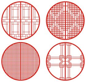 中国风圆形花纹矢量图片