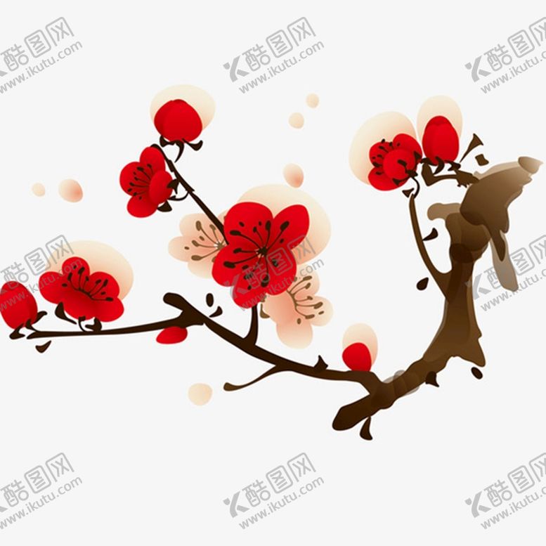 编号：83574910152244371695【酷图网】源文件下载-水墨梅花矢量