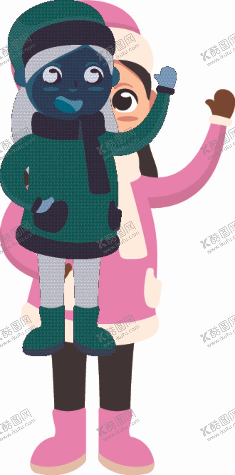 编号：24698709161841407840【酷图网】源文件下载-装冬装的儿童 