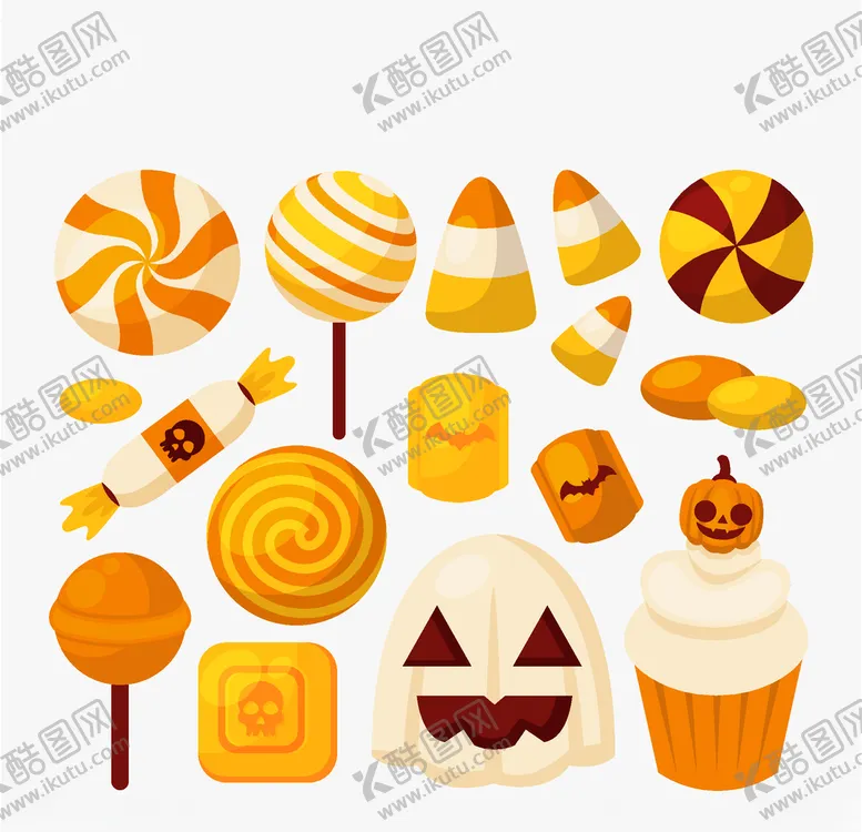 编号：12889104111104041115【酷图网】源文件下载-万圣节糖果