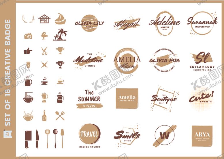 编号：29731710211918423490【酷图网】源文件下载-徽标元素