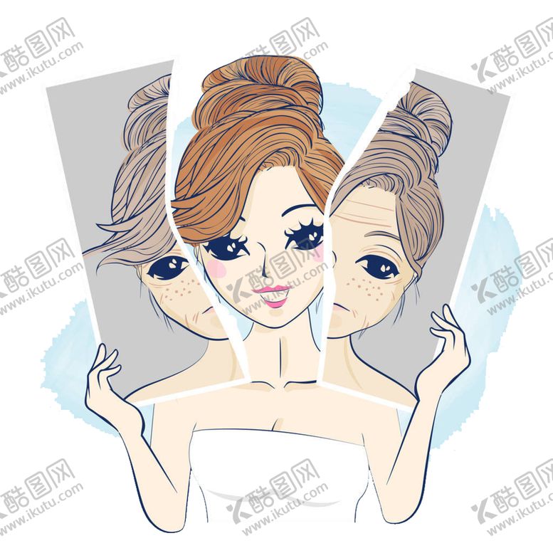 编号：88712610071014375953【酷图网】源文件下载-焕发青春卡通人物形象免抠