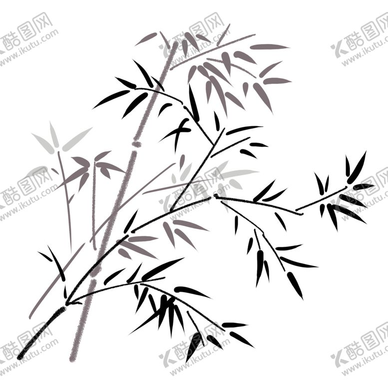 编号：92368912230444449725【酷图网】源文件下载-水墨竹子PNG