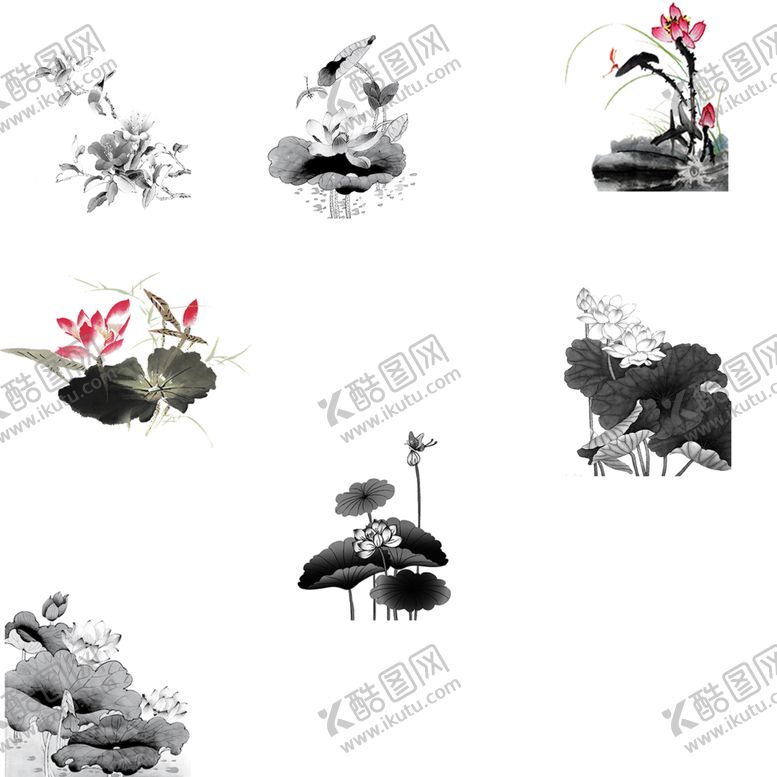 编号：85676707032316085261【酷图网】源文件下载-中国风荷叶荷花绘画