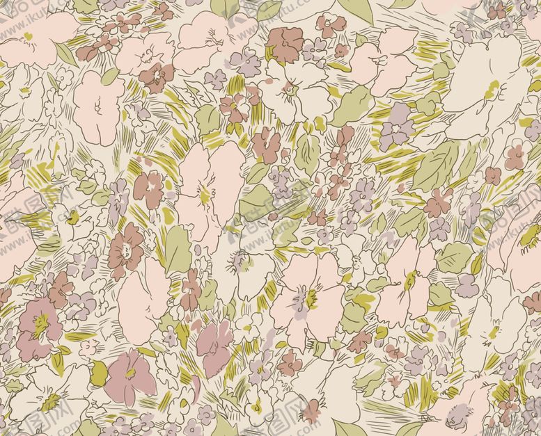 编号：46865112181606069061【酷图网】源文件下载-大牌复古花卉纹理图案
