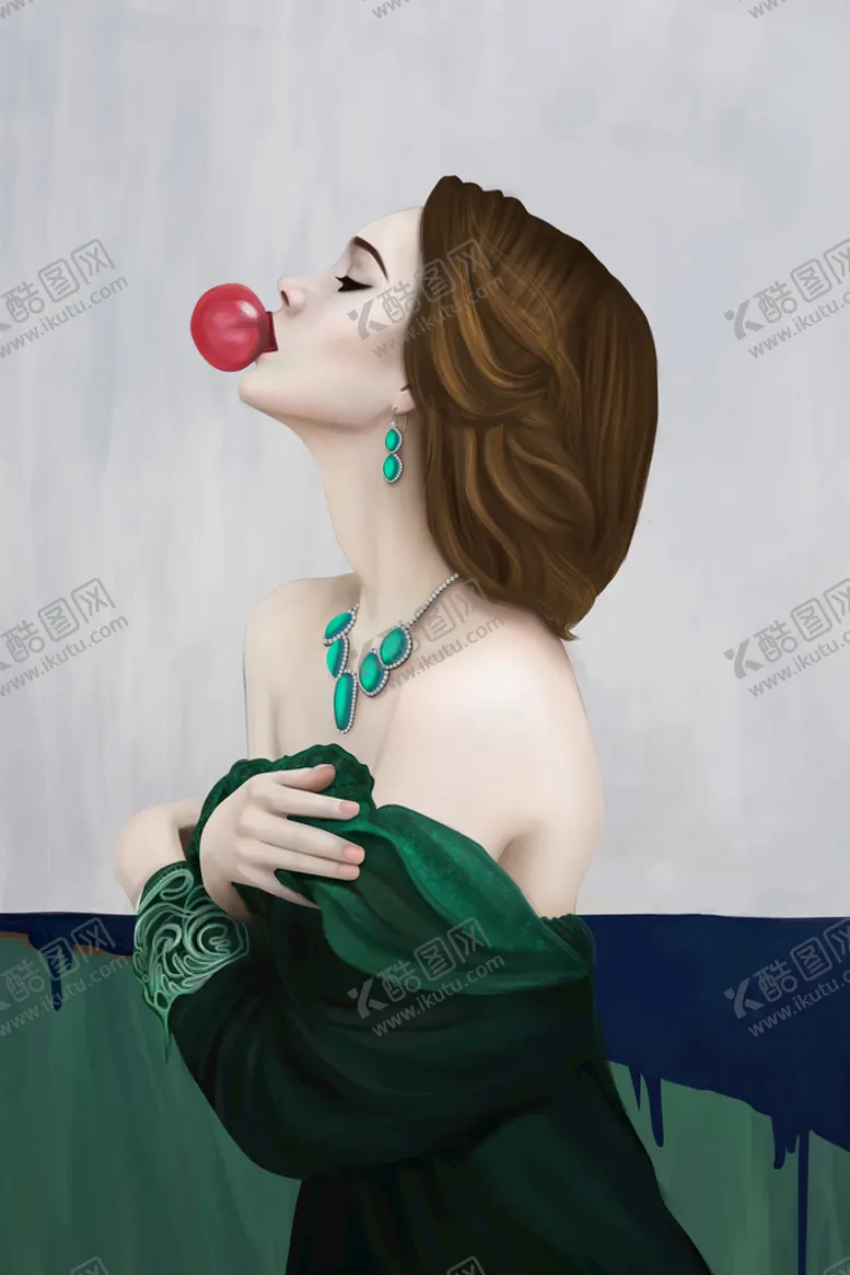 编号：80651210020754454296【酷图网】源文件下载-人物艺术美女装饰画
