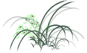 水墨兰花PNG