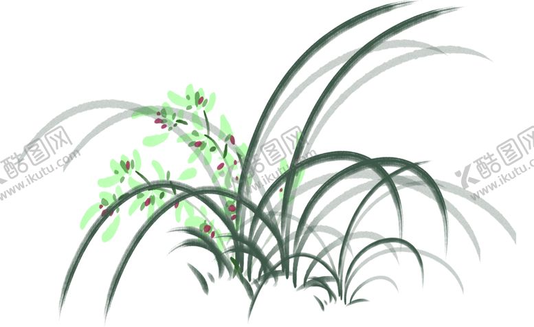 编号：72675101301433053600【酷图网】源文件下载- 水墨兰花PNG 