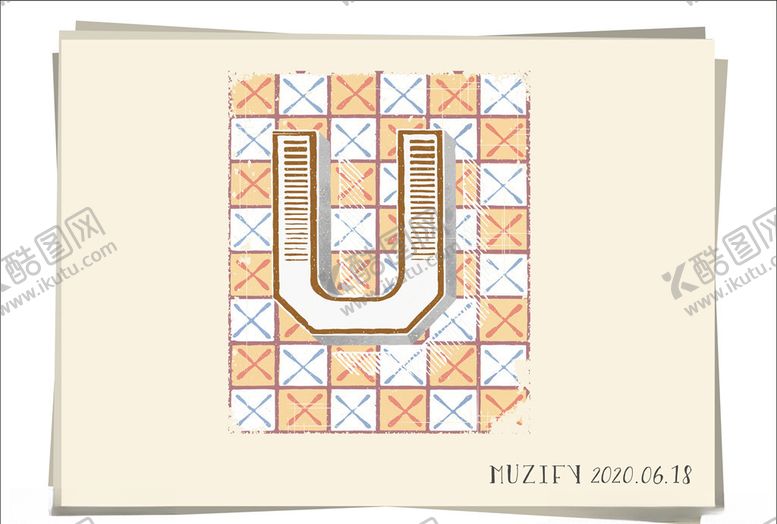 编号：83112211010511019866【酷图网】源文件下载-U复古字母设计
