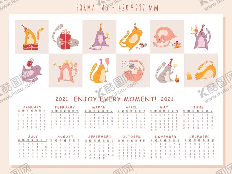 编号：47811110300129105745【酷图网】源文件下载-2021年日历