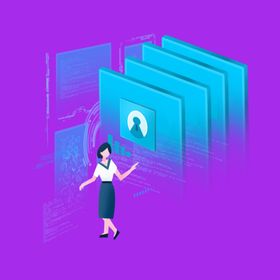 手绘商务人物办公办公士