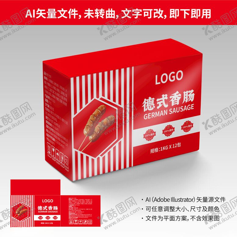 编号：55430502120512209974【酷图网】源文件下载-香肠包装盒子