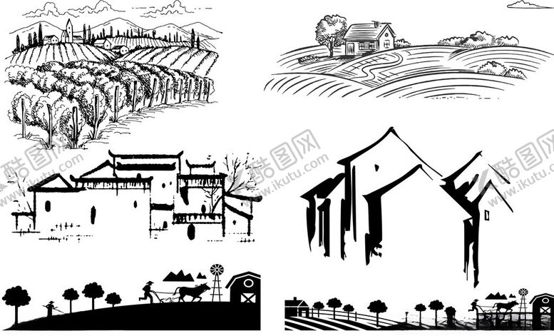 编号：31661702251559562769【酷图网】源文件下载-田园江南