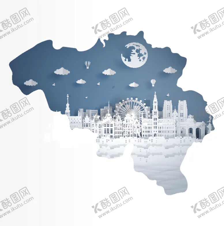 编号：60741106231850563030【酷图网】源文件下载-城市建筑剪纸