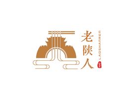 老陕人 logo 标志 面食 