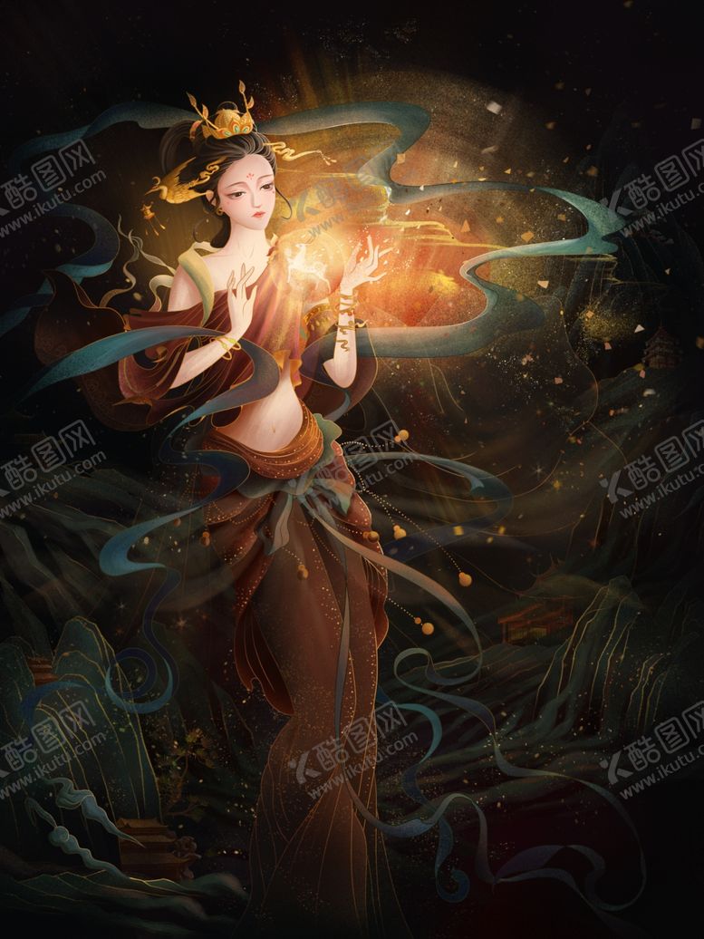 编号：41688502171314182549【酷图网】源文件下载-敦煌飞天
