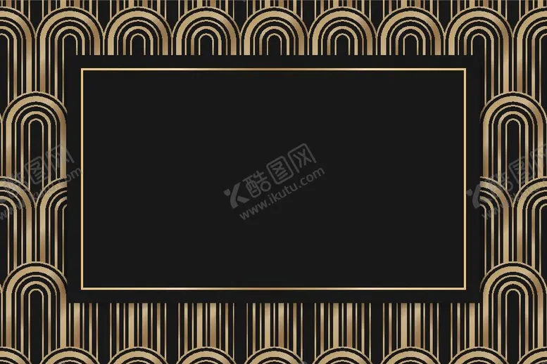 编号：43065209200835532630【酷图网】源文件下载-金色线条暗色背景