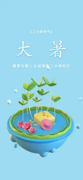 大暑飞机稿宣传图图