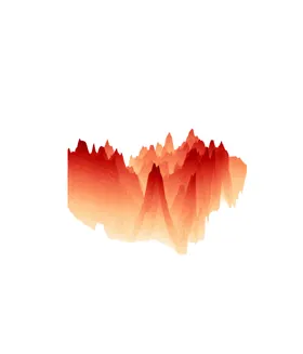 抽象山峰迷雾梦幻插画烟雾缭绕