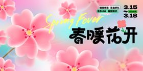 春日绽放的粉色花卉