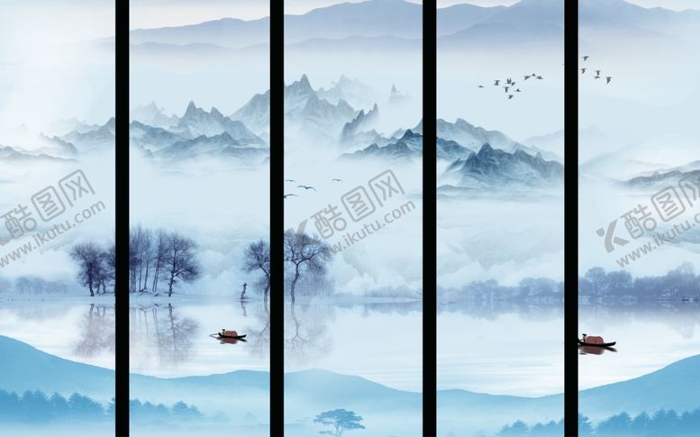 编号：30337309241929593398【酷图网】源文件下载-水墨山水画