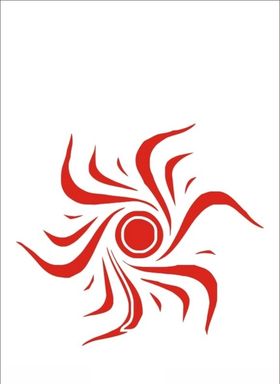 矢量圆形格窗花纹格子艺术边框