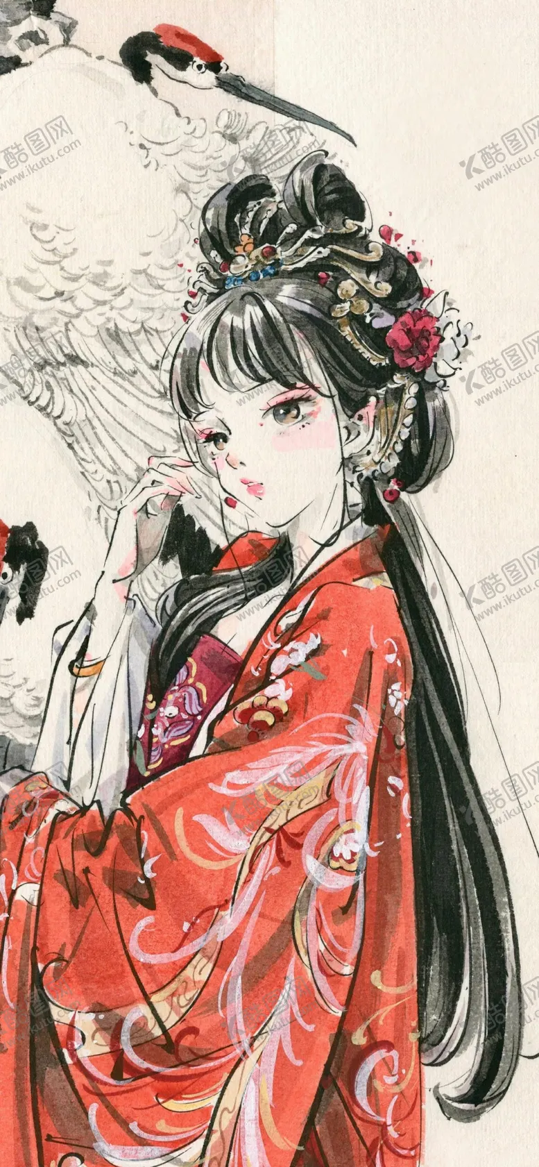 编号：86926412122336521532【酷图网】源文件下载-动漫女性人物水彩画