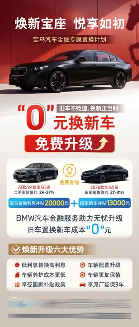 购车置换活动政策海报