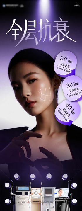 全层抗衰高端宣传海报