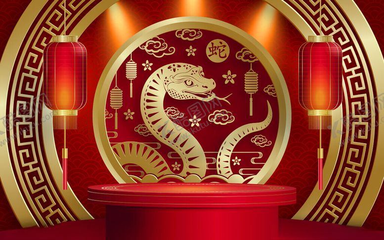 编号：62628302202008135173【酷图网】源文件下载-蛇年背景