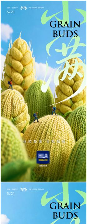 小满节气创意海报