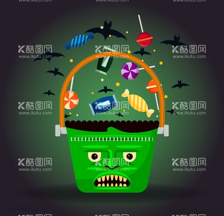 编号：49021103120226045730【酷图网】源文件下载-万圣节糖果篮子