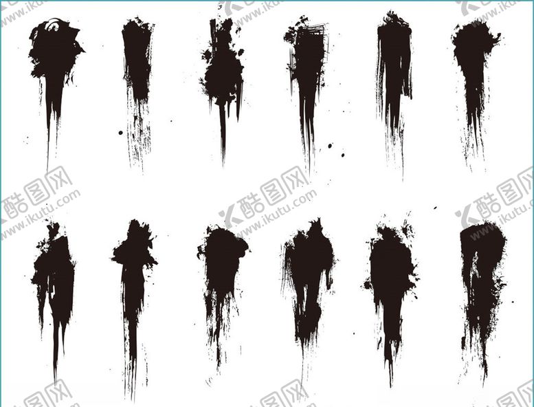 编号：26313109201429427957【酷图网】源文件下载-水墨毛笔笔触墨点墨迹