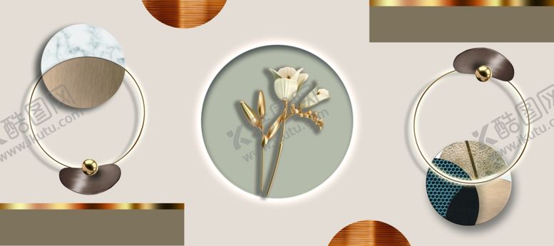 编号：93241404042101288945【酷图网】源文件下载-简约风植物装饰摆件组合