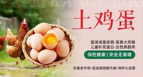 土鸡蛋美食海报素材