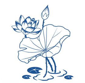 青花荷叶