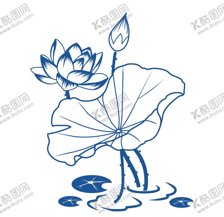 编号：85991606270913331207【酷图网】源文件下载-青花荷叶