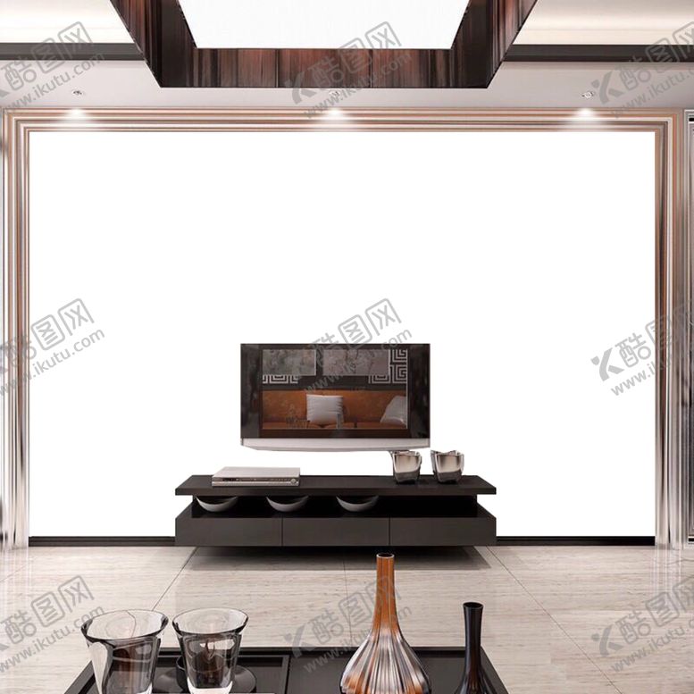 编号：38595309201010224389【酷图网】源文件下载-中式背景墙纸样机