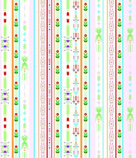 绿色花条纹竖条