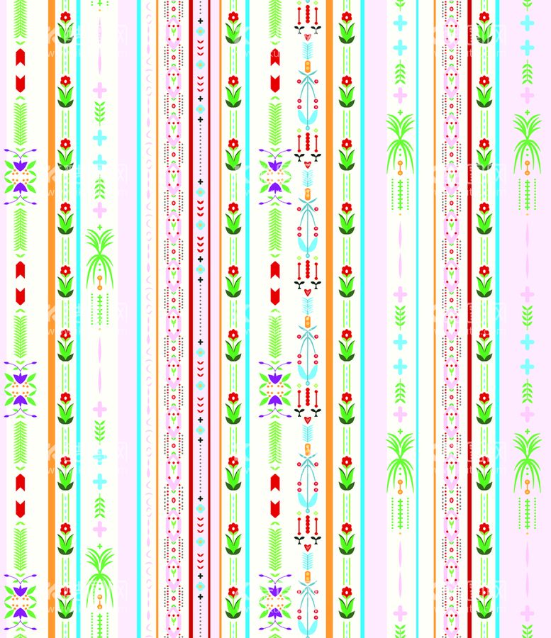 编号：84329109151706046975【酷图网】源文件下载-绿色花条纹竖条