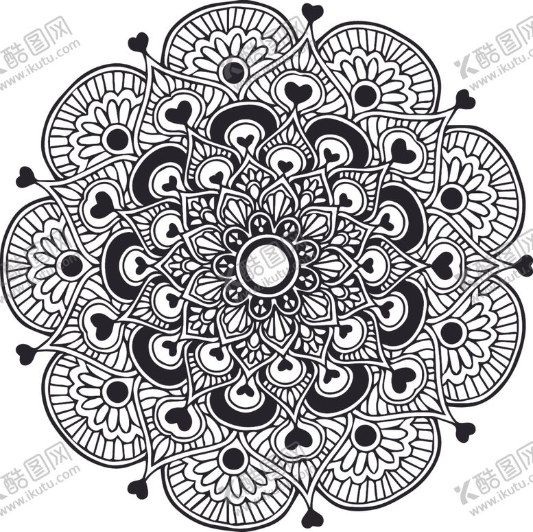 编号：18228510131652132010【酷图网】源文件下载-曼陀罗花纹