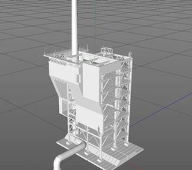 C4D模型工厂设备