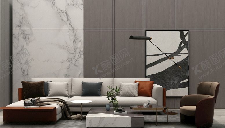 编号：36095010031610351521【酷图网】源文件下载-转角沙发休闲沙发椅3d模型