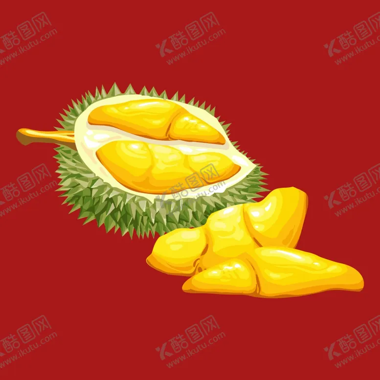 编号：33275402171834058811【酷图网】源文件下载-水果泰国榴莲