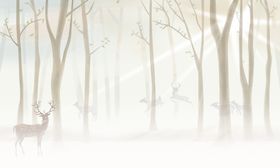 手绘森林