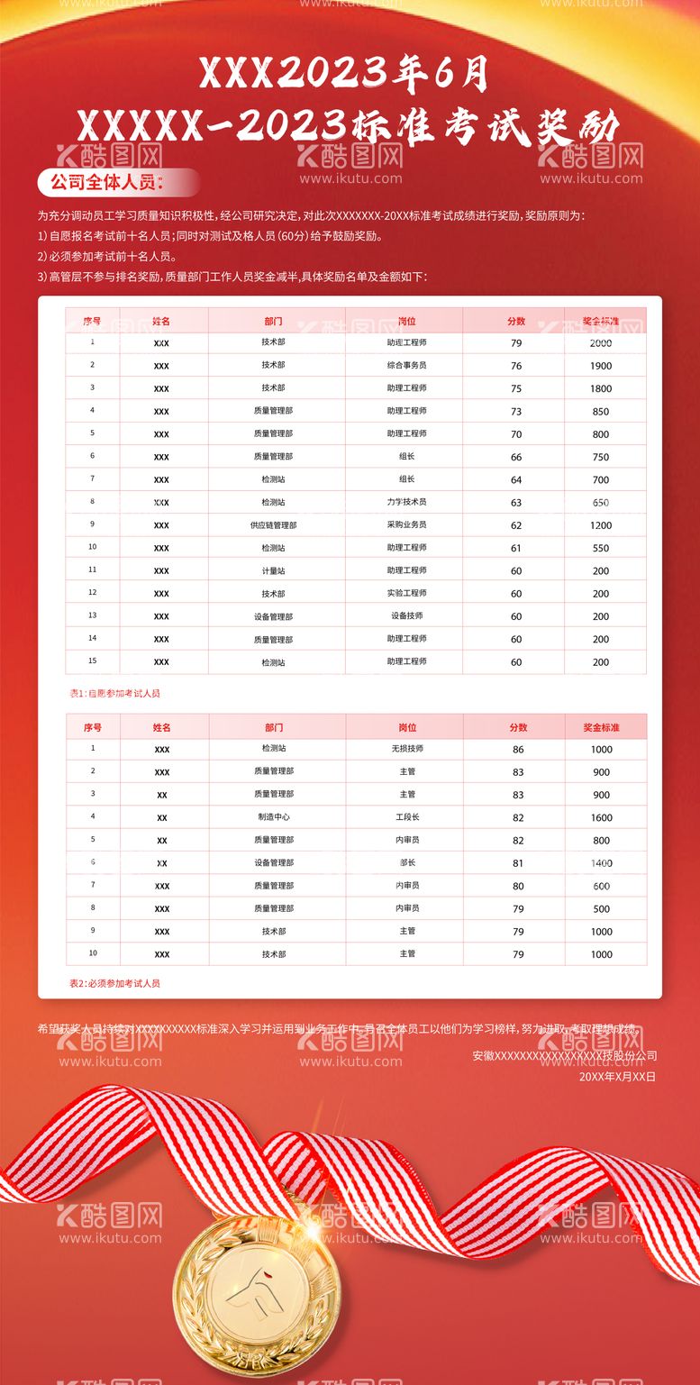 编号：71600212031724039181【酷图网】源文件下载-考试奖励海报