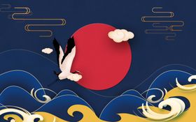 国潮背景文化来袭山水