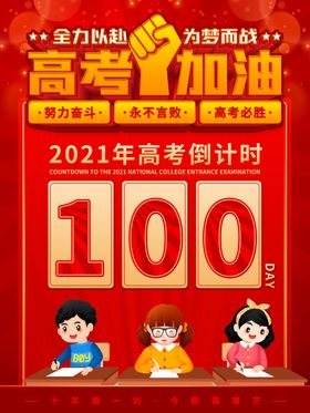 2021高考倒计时100天海报