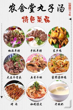 丸子汤菜单海报本店特色